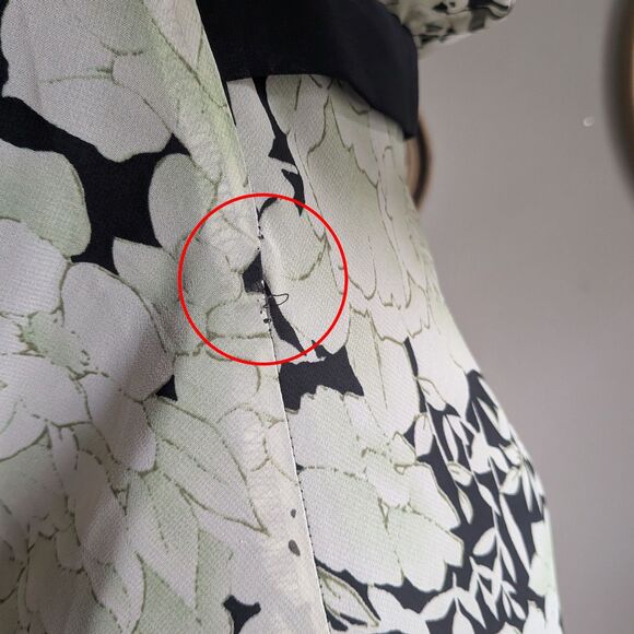 Vintage Y2K Speechless Wrap Dress Green Floral Midi Bow Summer Jrs Size 7 - Picture 7 of 12